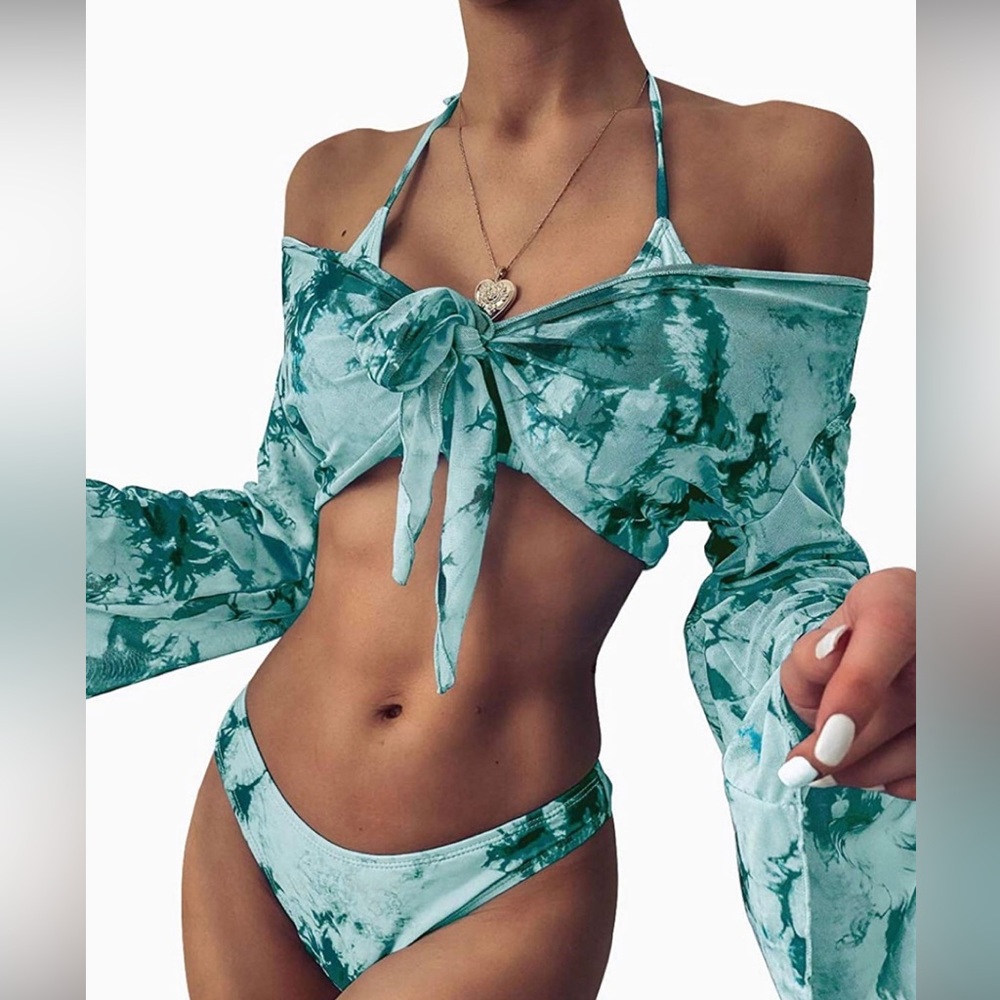 Tie Dye 3 Piece Bikini Set